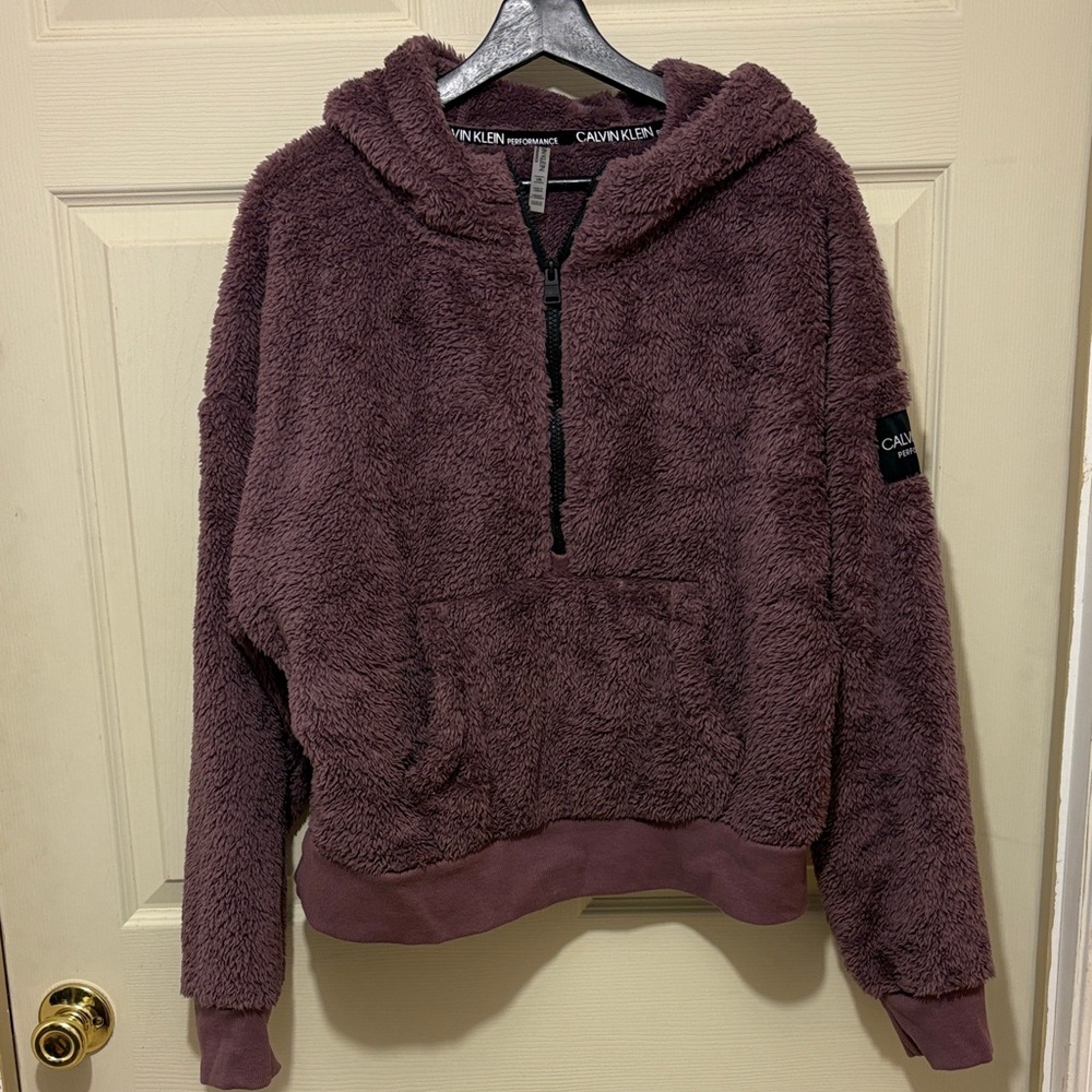 Calvin Klein Plush Maroon Hoodie